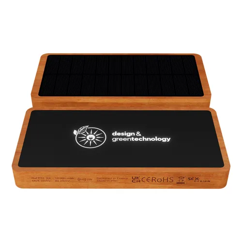 P32 - Powerbank EcoSun 10000 100% FSC® Bamboo personnalisé