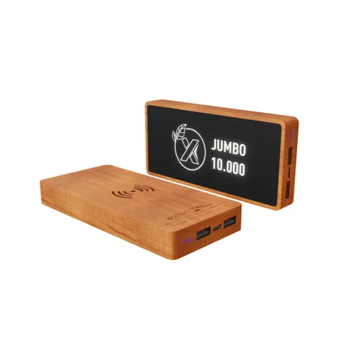 P46 - Powerbank EcoJumbo 10000 100% FSC® Maple personnalisé