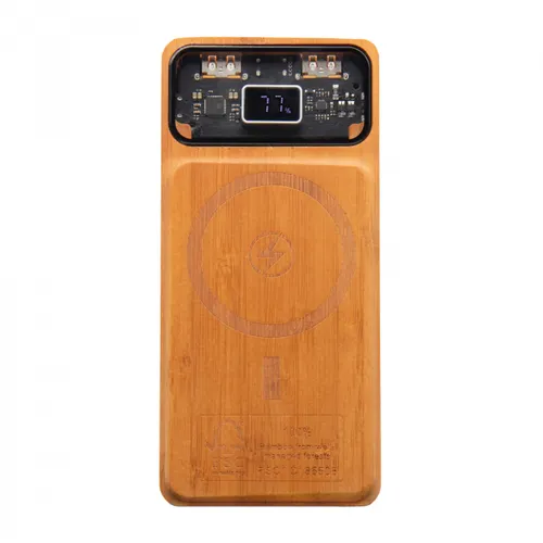 P48 - Powerbank MagTech 10000 100% FSC® Bamboo personnalisé