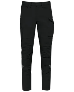 Pantalon léger stretch recyclé multipoches unisexe - WK. Designed To Work | Black