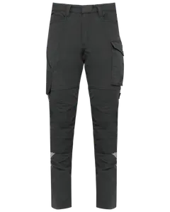 Pantalon léger stretch recyclé multipoches unisexe - WK. Designed To Work | Dark Grey