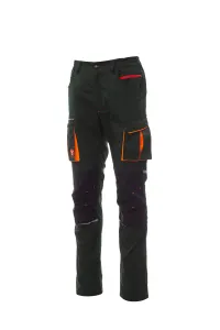 Pantalon twill stretch personnalisé - NEXT 400 | Vert forêt / Noir