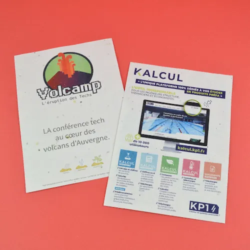 Papier graines A5 200g recto verso