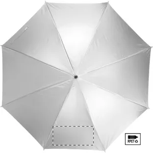 Parapluie publicitaire en rpet - Resperit | Blanc / Naturelle