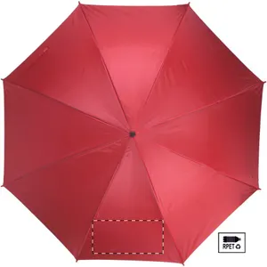 Parapluie publicitaire en rpet - Resperit | Rouge / Naturelle