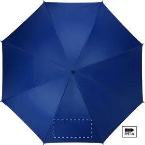 Parapluie publicitaire en rpet - Resperit | Bleu Foncé / Naturelle
