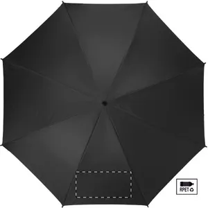 Parapluie publicitaire en rpet - Resperit | Noir / Naturelle