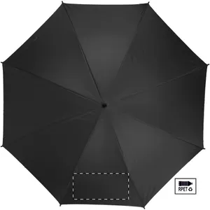 Parapluie publicitaire en rpet - Resperit | Noir / Naturelle
