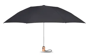 Parapluie personnalisé 190T RPET de 23'' - Leeds | Black