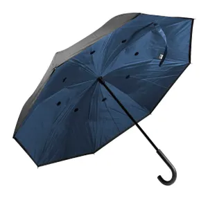 Parapluie réversible personnalisé RPET - Raura | Bleu Foncé