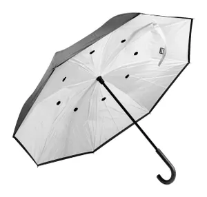 Parapluie réversible personnalisé RPET - Raura | Blanc