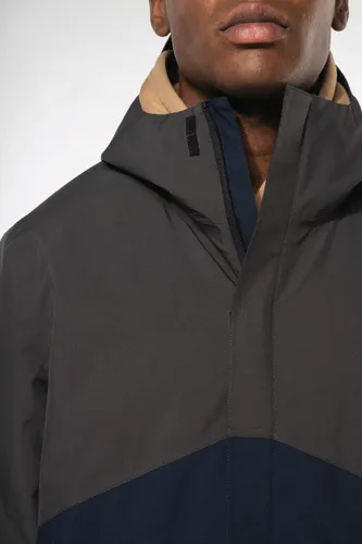 Parka 3-en-1 imperméable à capuche bicolore unisexe - Kariban