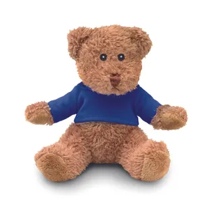Peluche ourson avec t-shirt - Johnny T | Bleu