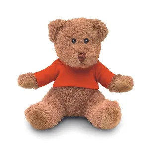 Peluche ourson avec t-shirt - Johnny T | Orange