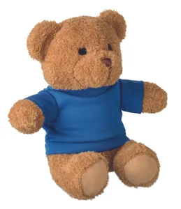 Peluche Ourson t-shirt 23cm - Jackie | Bleu