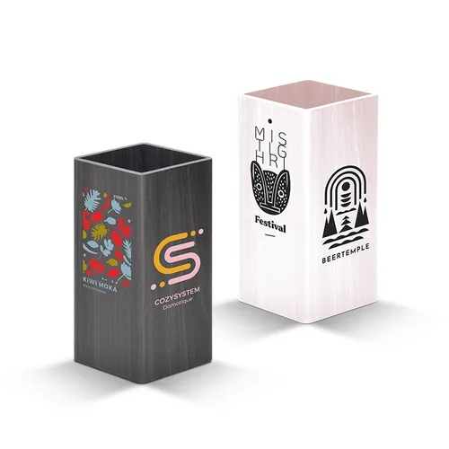 Pendulette personnalisée avec pot a crayons et thermometre, horloge de bureau