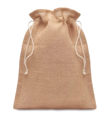 Petit sac cadeau en jute personnalisable