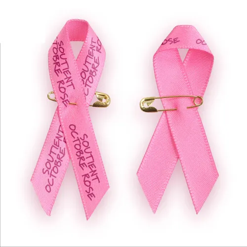 Pin's ruban Octobre Rose personnalisé