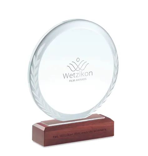 Plaque trophée ronde personnalisable - Keen
