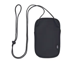 Pochette de voyage RPET personnalisée - Korovin Pouch | Noir