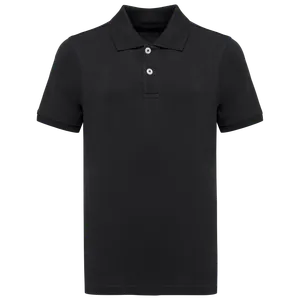 Polo écoresponsable maille piquée enfant personnalisé - Native Spirit | Black