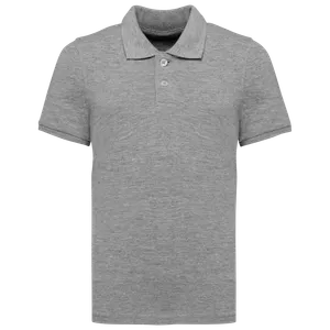 Polo écoresponsable maille piquée enfant personnalisé - Native Spirit | Moon Grey Heather