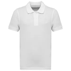 Polo écoresponsable maille piquée enfant personnalisé - Native Spirit | White