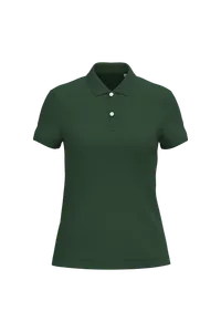 Polo écoresponsable maille piquée femme personnalisé - Native Spirit | Forest Green