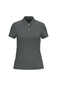 Polo écoresponsable maille piquée femme personnalisé - Native Spirit | Iron Grey