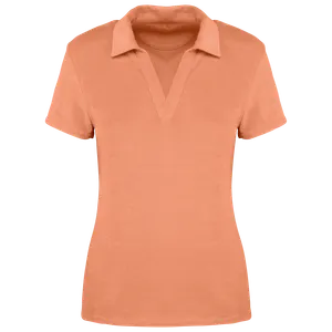 Polo écoresponsable personnalisé en éponge femme - Native Spirit | Apricot
