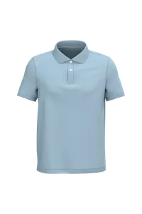 Polo écoresponsable personnalisé maille piquée homme - Native Spirit | Aquamarine