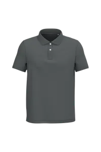 Polo écoresponsable personnalisé maille piquée homme - Native Spirit | Iron Grey