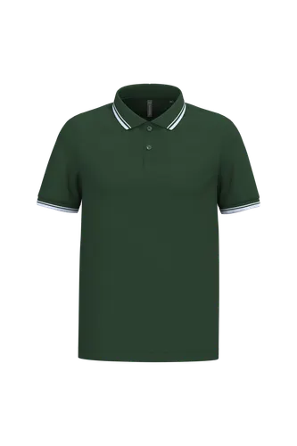 Polo homme manches courtes à liserés contrastés - Kariban