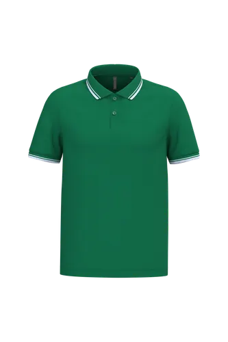 Polo homme manches courtes à liserés contrastés - Kariban