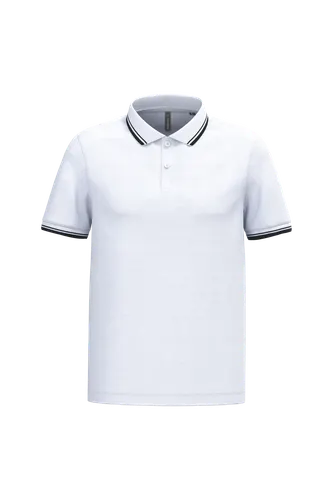Polo homme manches courtes à liserés contrastés - Kariban