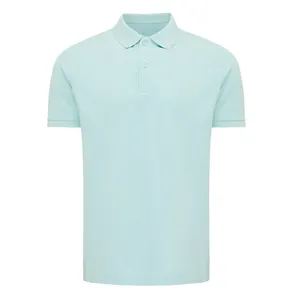 Polo personnalisé en coton piqué et recyclé Iqoniq Yosemite | Crushed mint