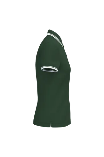 Polo femme manches courtes à liserés contrastés - Kariban