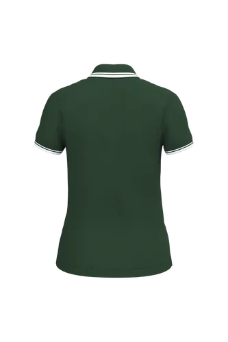 Polo femme manches courtes à liserés contrastés - Kariban