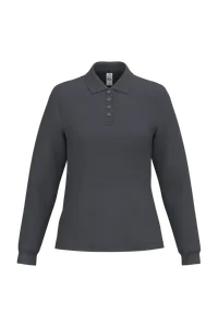 Polo piqué LSL femme - iDeal Basic Brand | Ideal Dark Grey