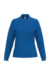 Polo piqué LSL femme - iDeal Basic Brand | Ideal Royal Blue