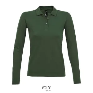 Polo Piqué Manches Longues Femme Perfect Lsl Women à personnaliser - SOL'S | Bottle Green