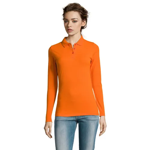 Polo Piqué Manches Longues Femme Perfect Lsl Women à personnaliser - SOL'S