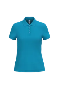 Polo piqué personnalisé femme - iDeal Basic Brand | Ideal Atoll Blue