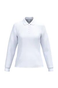 Polo piqué personnalisé LSL femme - iDeal Basic Brand | Ideal White