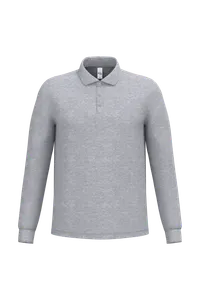 Polo piqué personnalisé LSL homme - iDeal Basic Brand | Ideal Oxford Grey