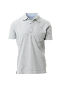 Polo pour homme à manches courtes et 4 boutons assortis effet perlé - PRESTIGE MELANGE