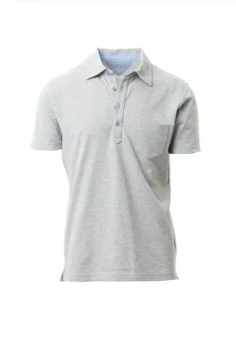 Polo pour homme à manches courtes et 4 boutons assortis effet perlé - PRESTIGE MELANGE