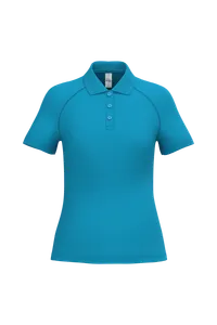 Polo sport personnalisé femme - iDeal Basic Brand | Ideal Atoll Blue