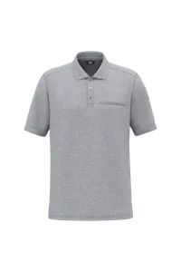 Polo unisexe écoresponsable avec poche poitrine - WK. Designed To Work | Oxford Grey