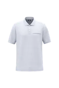 Polo unisexe écoresponsable avec poche poitrine - WK. Designed To Work | White